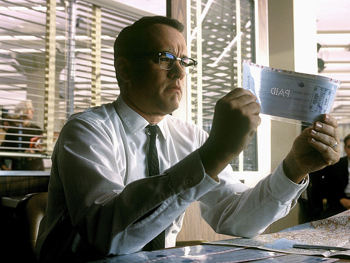 a scene with Tom Hanks from the Steven Spielberg's 2002 film 'Catch Me if You Can'