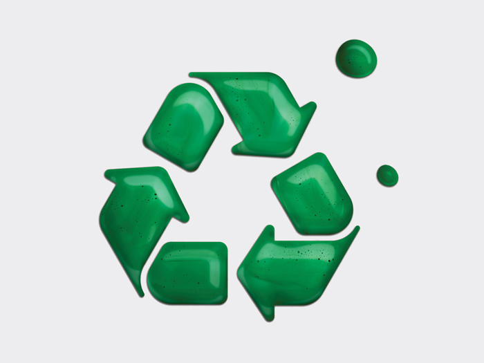 Logo de recyclage vert