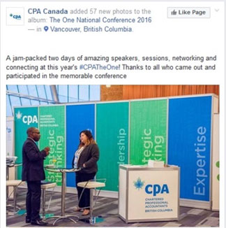 Capture d’écran d’une publication de CPA Canada sur Facebook.