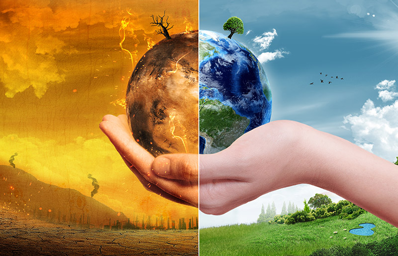 Global Warming and Pollution Concept - Sustainability (Elements of this image furnished by NASA)