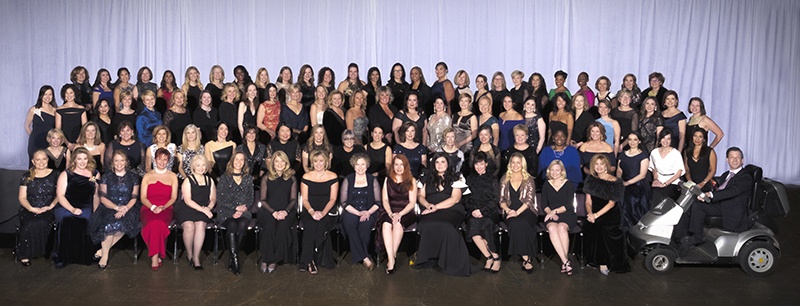 Winners of the Women’s Executive Network Canada’s Most Powerful Women: Top 100 seated together on a platform.