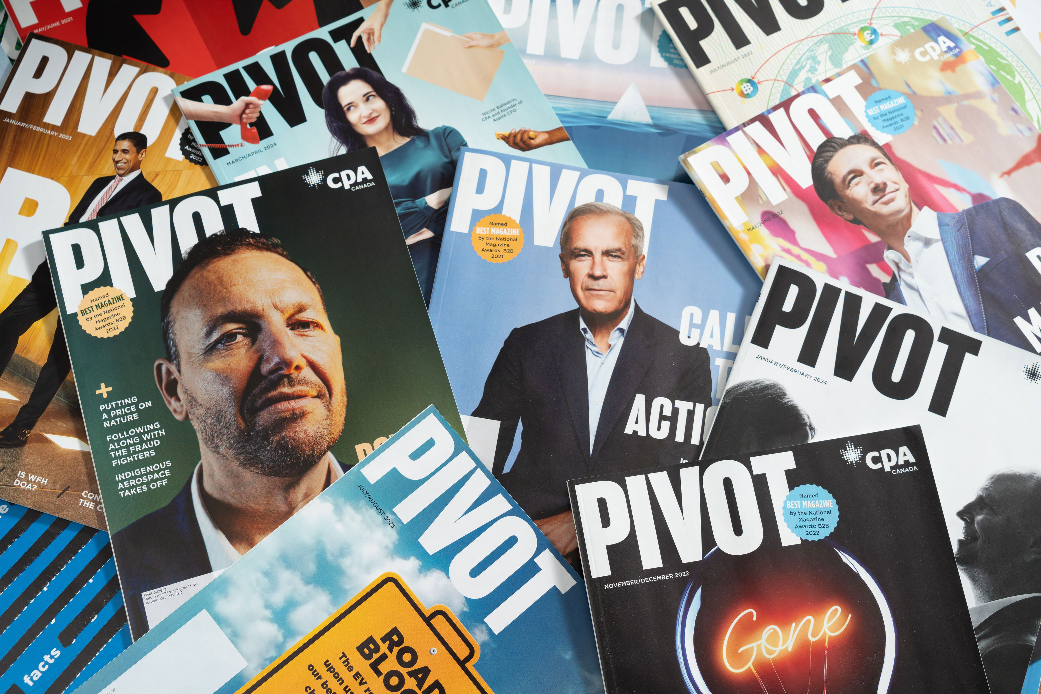 Copies of Pivot Magazine