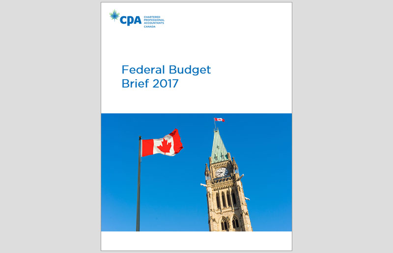 Cover of CPA Canada's Federal Budget Brief 2017.